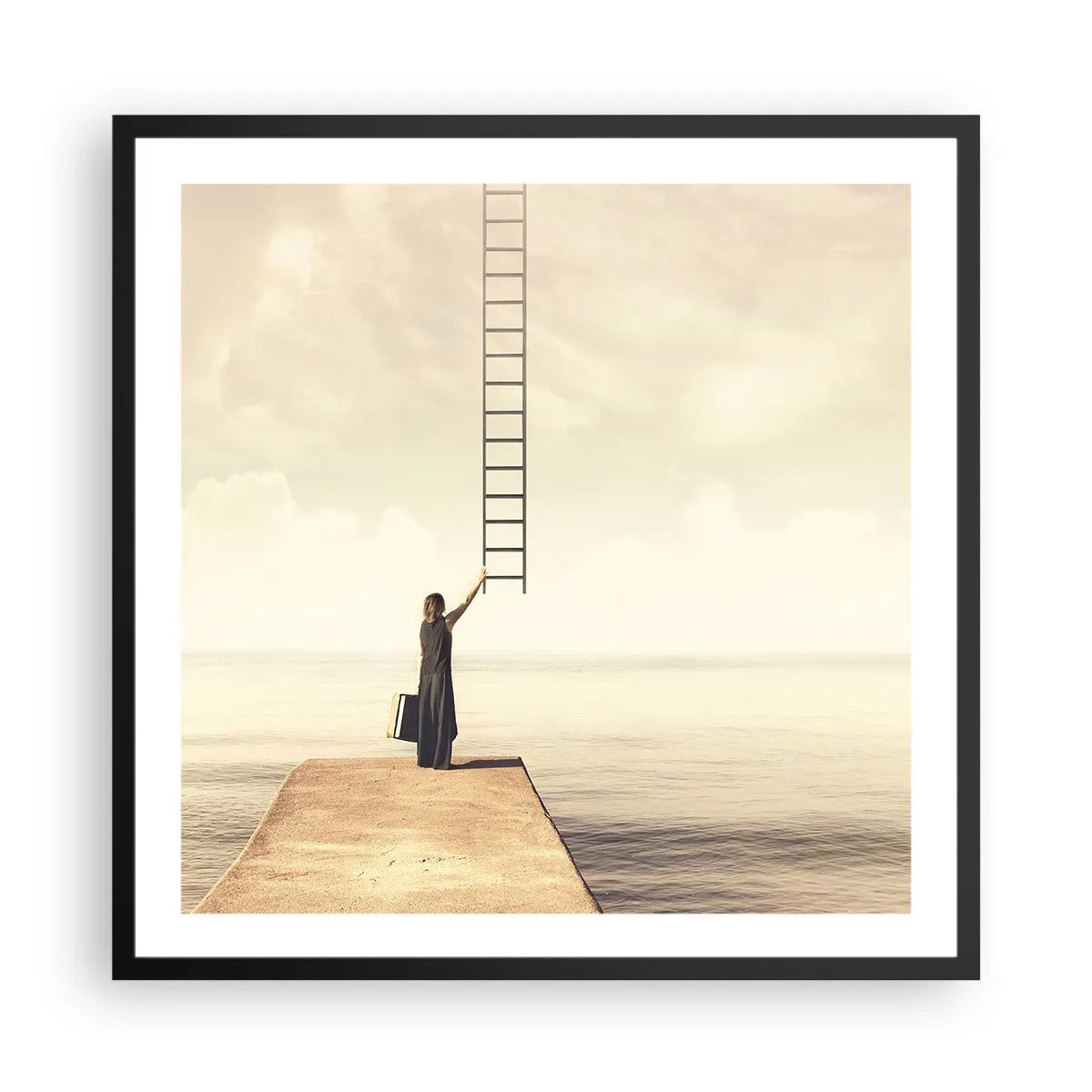 Poster in cornice nera - Viaggio magico - 60x60 cm