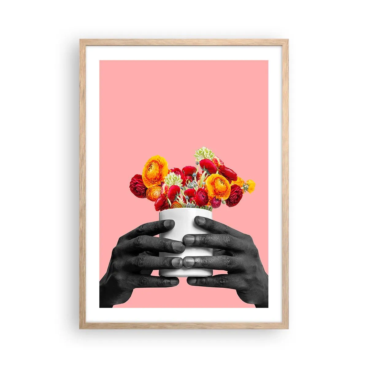 Poster in cornice rovere chiaro - Apoteosi di vita - 50x70 cm