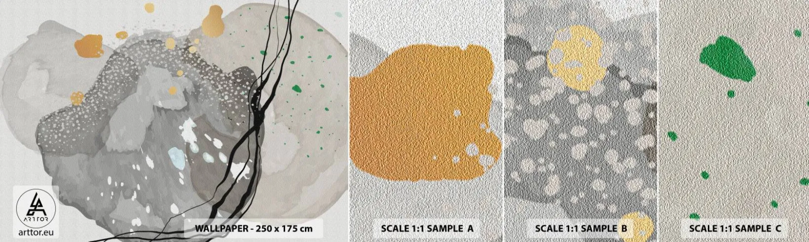 Campione Di Fotomurale Standard Eco - Composizione organica - Astrazione, Macchie, Colore - 100x30 cm