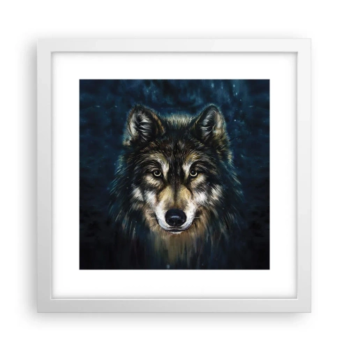 Poster in cornice bianca - Alfa? E omega - 30x30 cm