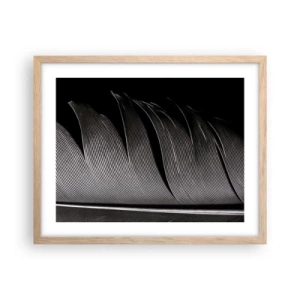 Poster in cornice rovere chiaro - Piuma: struttura meravigliosa - 50x40 cm