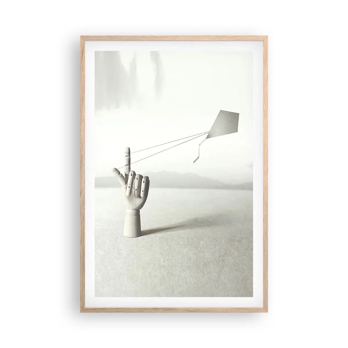 Poster in cornice rovere chiaro - Prova di forza - 61x91 cm