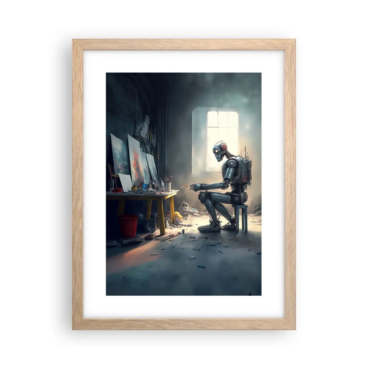 Poster in cornice rovere chiaro - Atto creativo - 30x40 cm