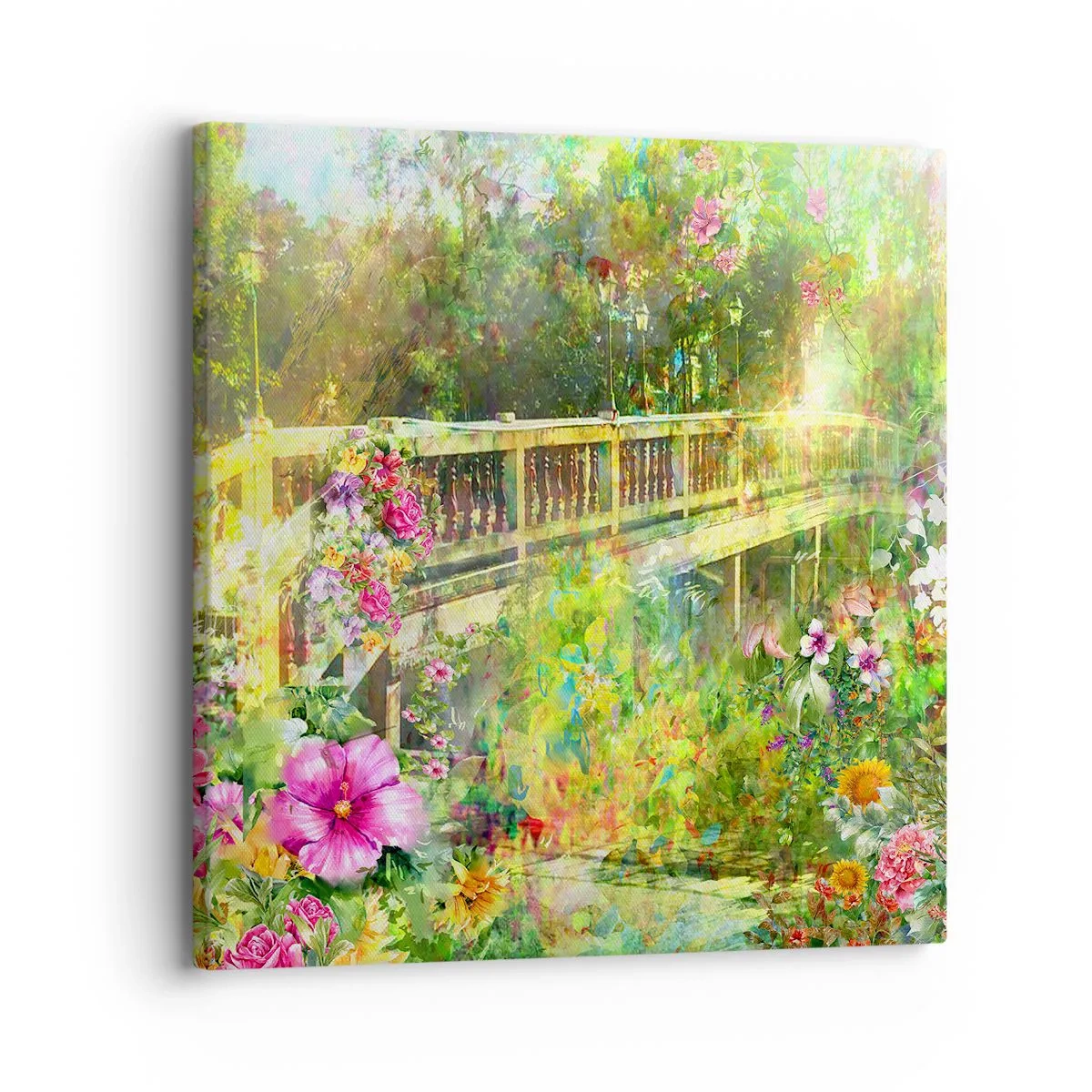 Quadro su tela - Stampe su Tela - Il ponte dei sospiri primaverili - 30x30 cm
