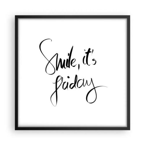 Poster in cornice nera - Vera gioia - 50x50 cm