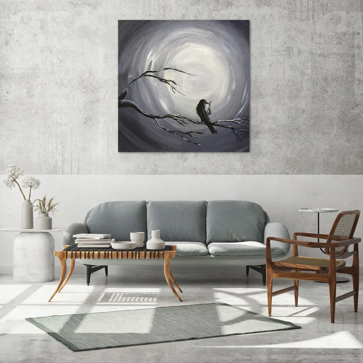 Quadro su vetro - Chiave di una notte misteriosa - 40x40 cm