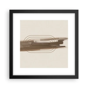 Poster in cornice nera - Un soffio di grigio - 30x30 cm
