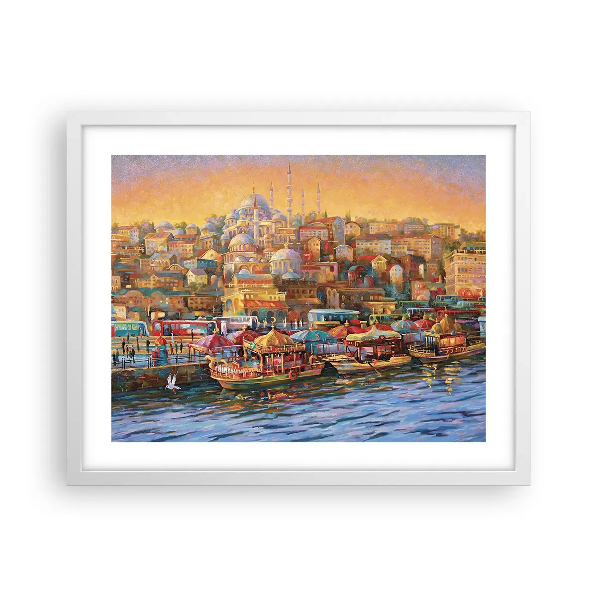 Poster in cornice bianca - Racconto da Istanbul - 50x40 cm