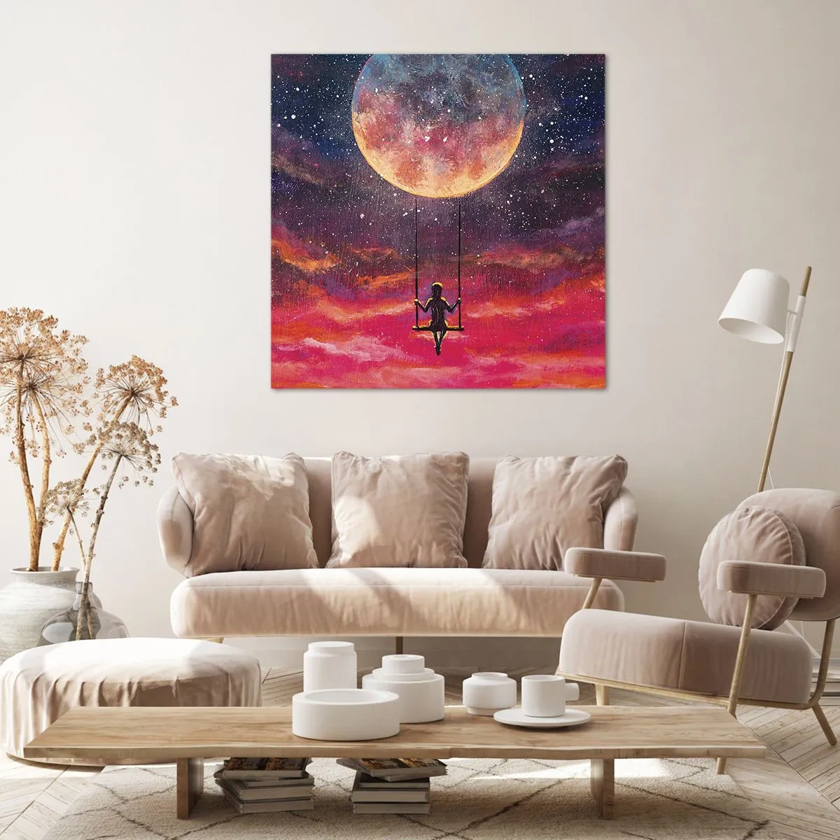 Quadro su tela - Stampe su Tela - Con la testa tra le nuvole - 30x30 cm