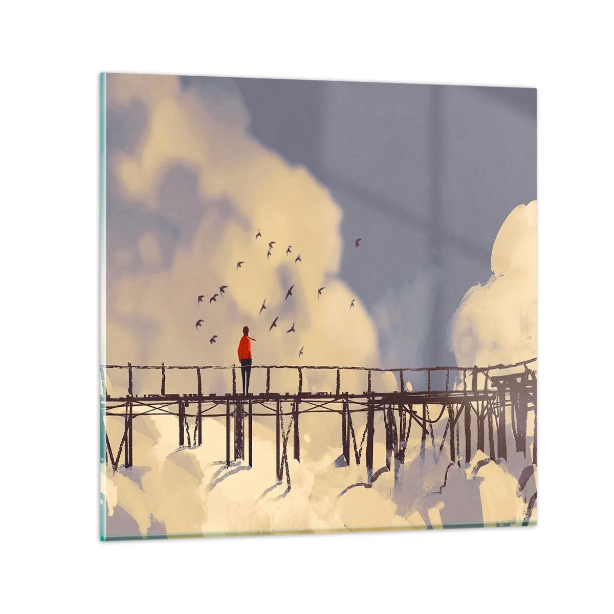 Quadro su vetro - Nostalgia del cielo - 40x40 cm
