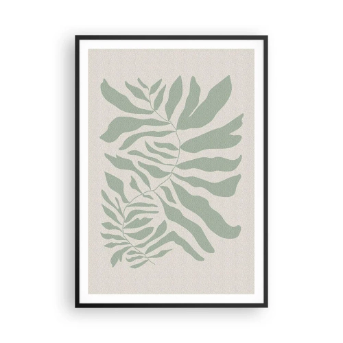 Poster in cornice nera - Ramo smeraldo - 70x100 cm