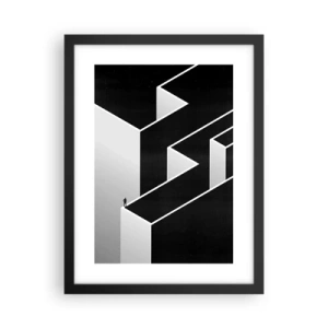 Poster in cornice nera - Solitudine al vertice - 30x40 cm