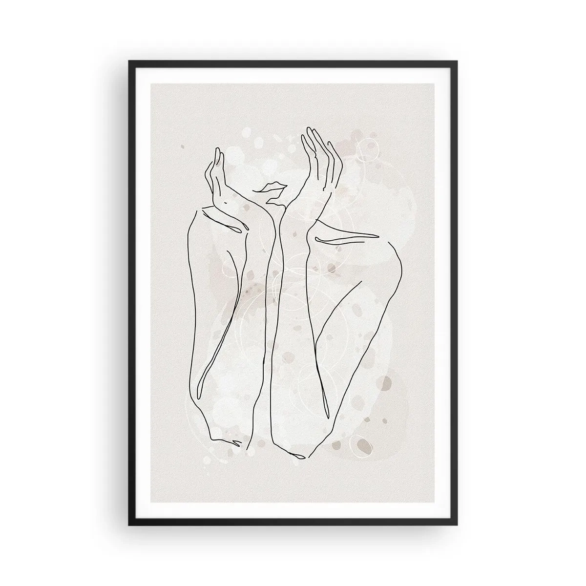 Poster in cornice nera - Attimo sognante - 70x100 cm