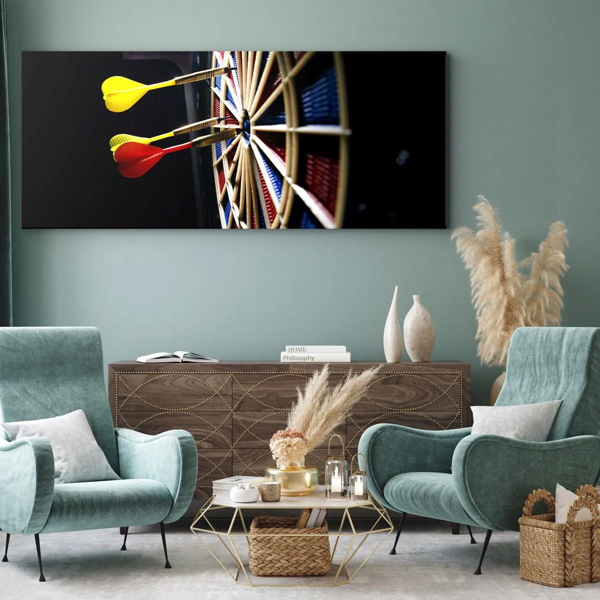 Quadro su tela - Stampe su Tela - Dritto al centro - 100x40 cm