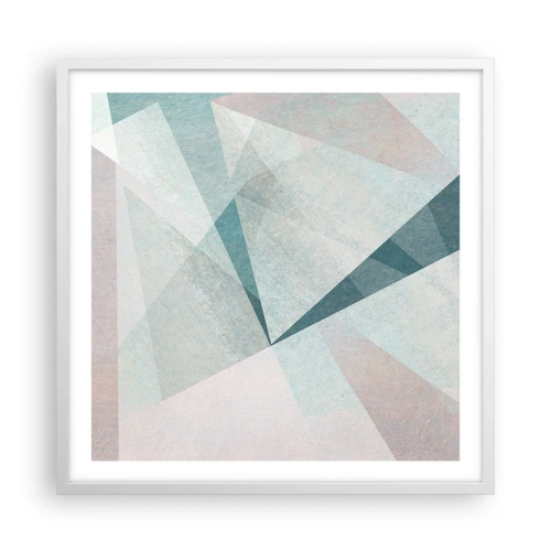 Poster in cornice bianca - Con calma ma dinamicamente - 60x60 cm