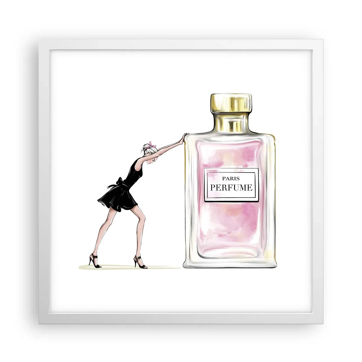 Poster in cornice bianca - L'essenza della femminilità - 40x40 cm