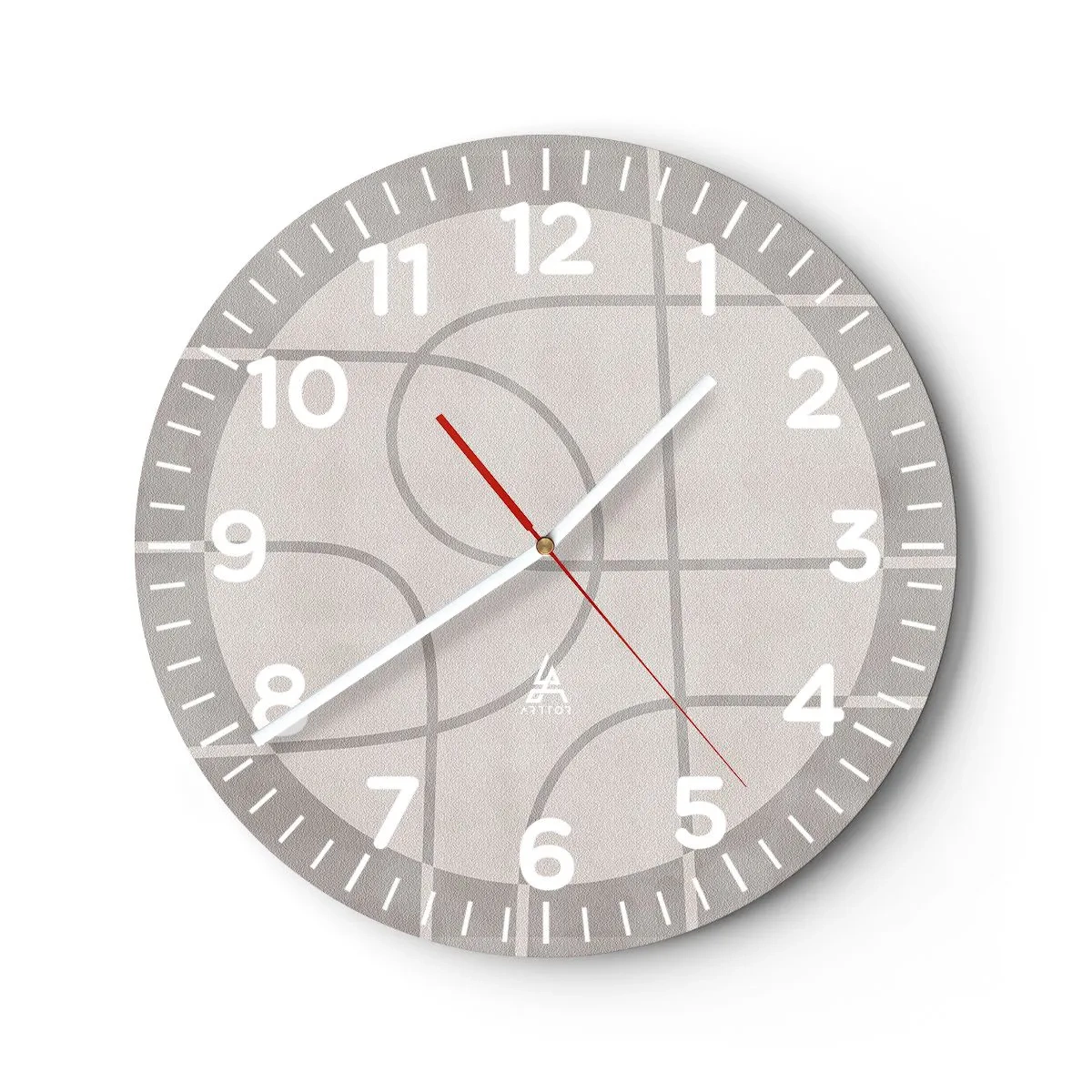 Orologio da parete - Orologio in Vetro - Tondo e dritto - 30x30 cm