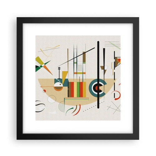 Poster in cornice nera - E il mondo ride - 30x30 cm