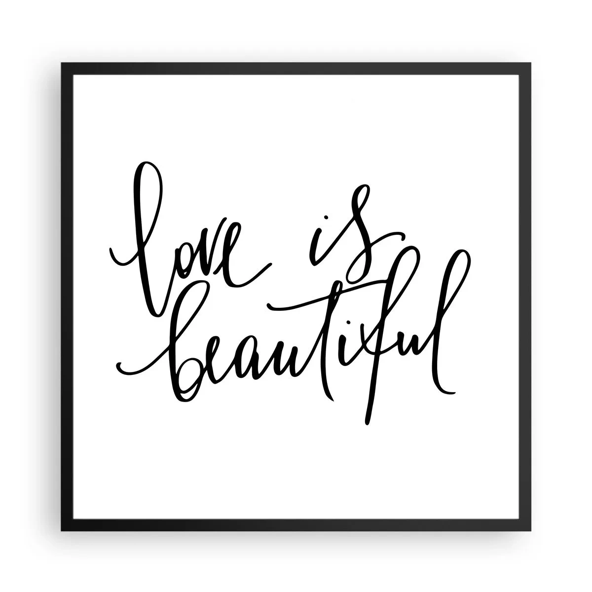 Poster in cornice nera - Leggi e ripeti - 60x60 cm