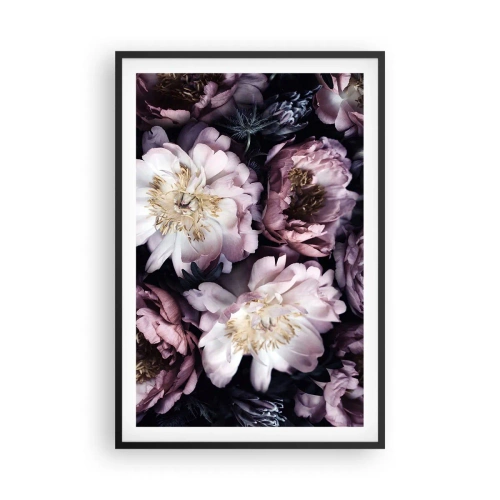 Poster in cornice nera - Bouquet nel vecchio stile - 61x91 cm