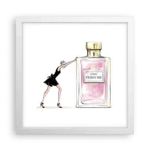 Poster in cornice bianca - L'essenza della femminilità - 30x30 cm