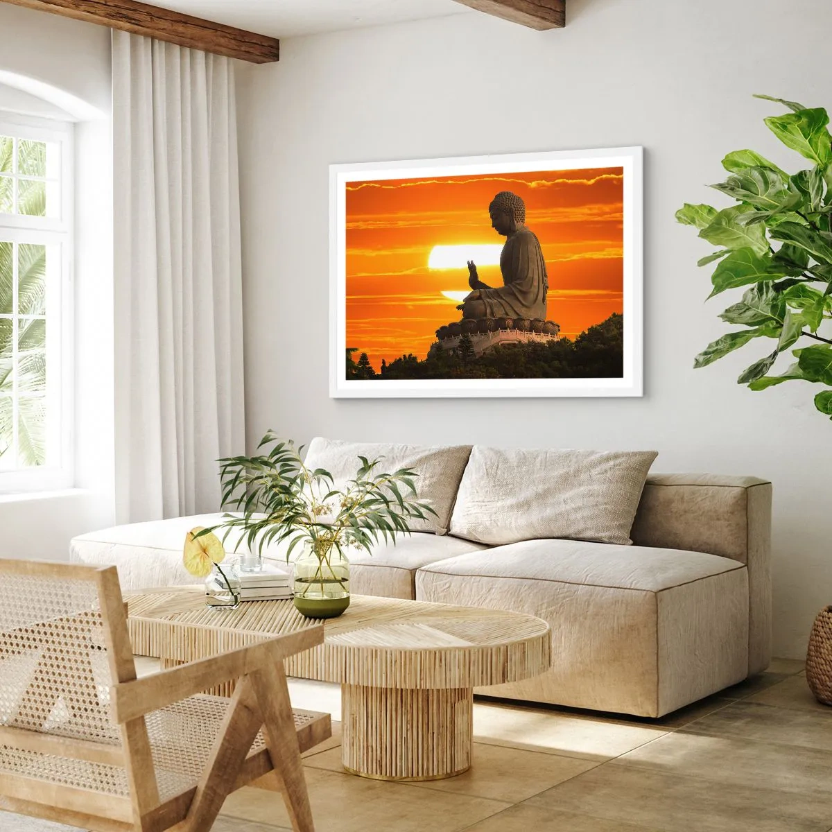 Poster in cornice bianca - Senza paura davanti al mondo - 91x61 cm