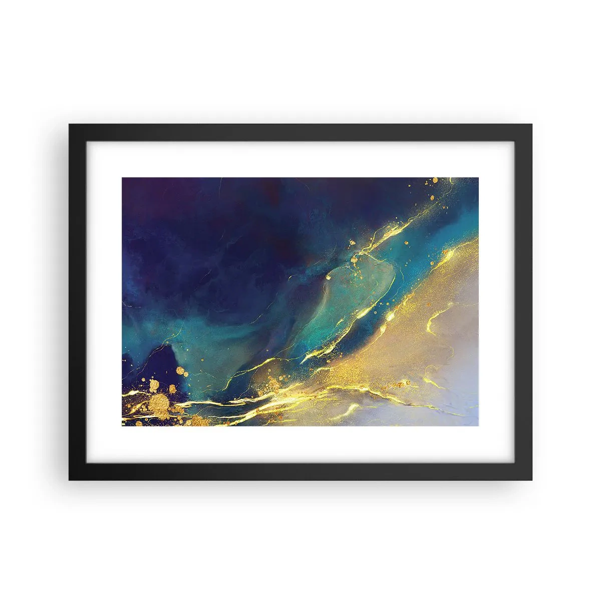 Poster in cornice nera - La palude dorata - 40x30 cm