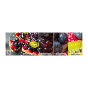 Campione di Fotomurale Premium Canvas - Dolce vita! - Gastronomia, Crostata con frutta, Torta - 100x30 cm