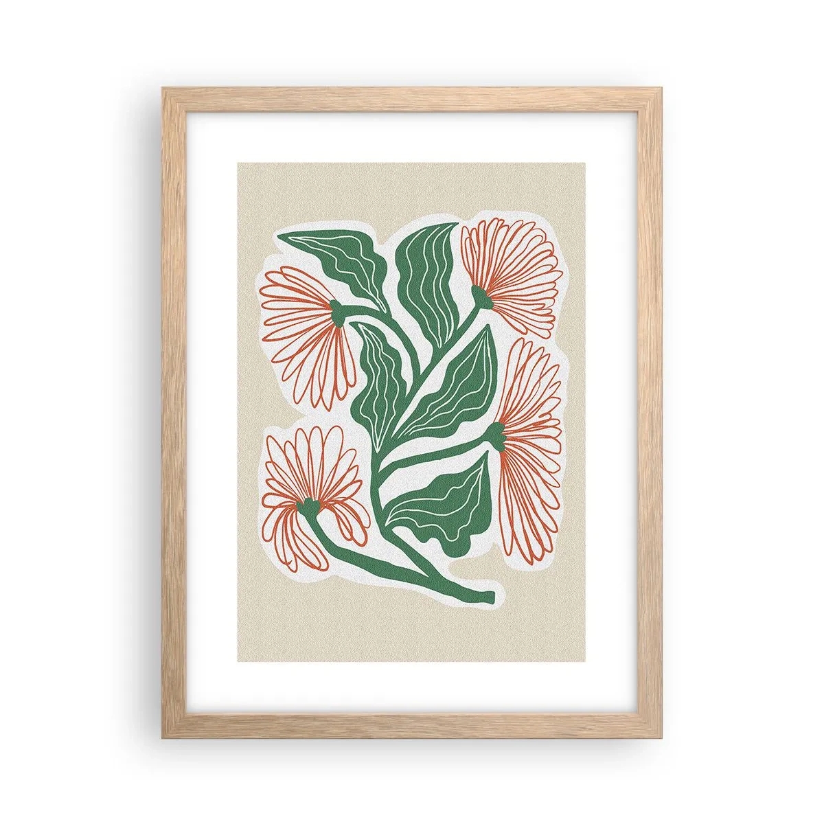 Poster in cornice rovere chiaro - Folklore e modernità - 30x40 cm