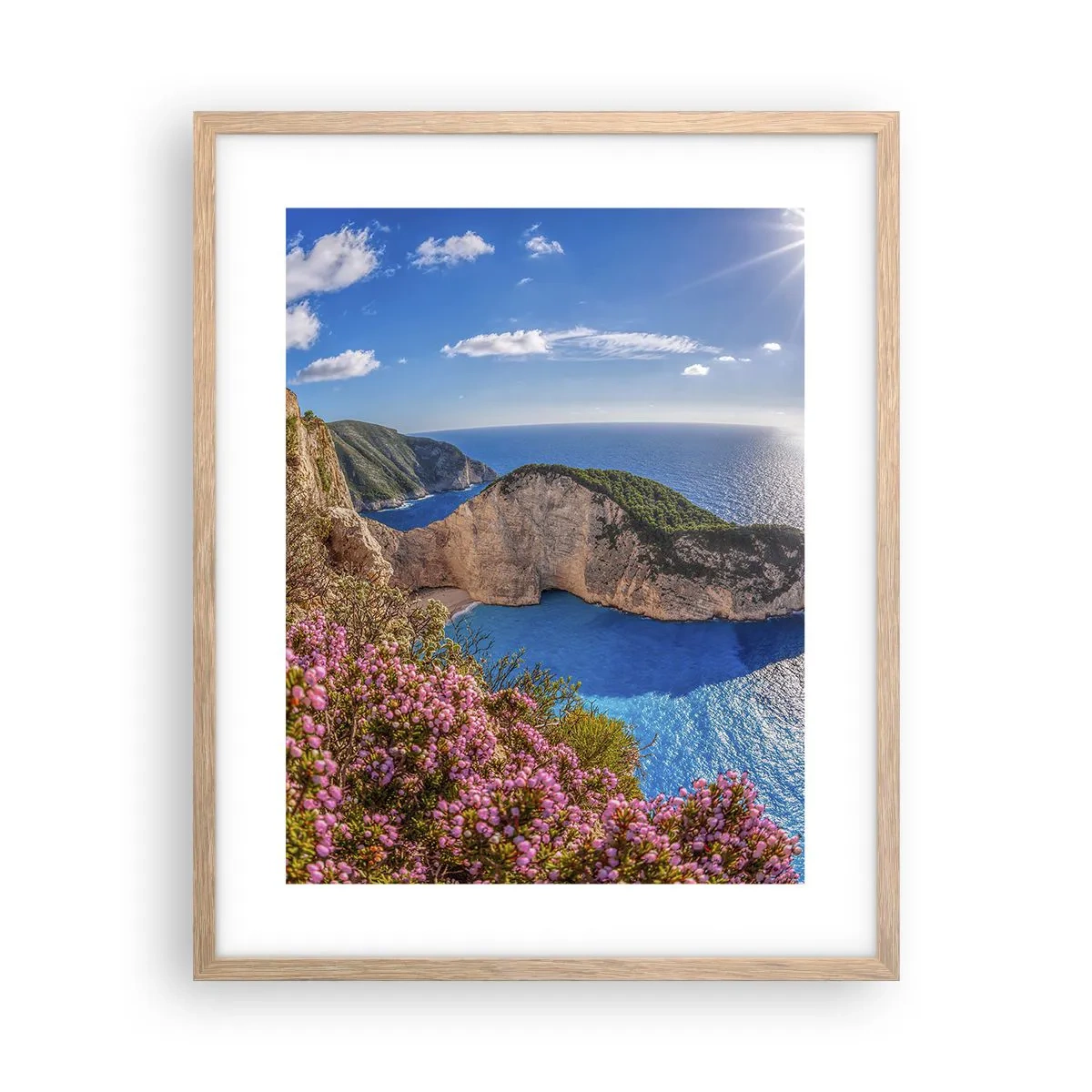 Poster in cornice rovere chiaro - Le mie grosse vacanze greche - 40x50 cm
