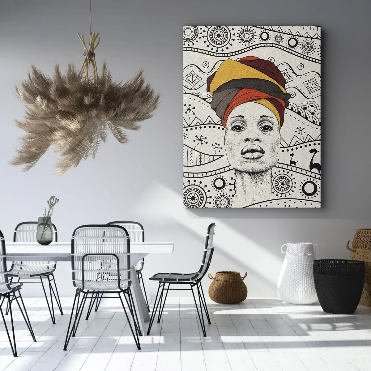 Quadro su tela - Stampe su Tela - Ritratto africano - 55x100 cm