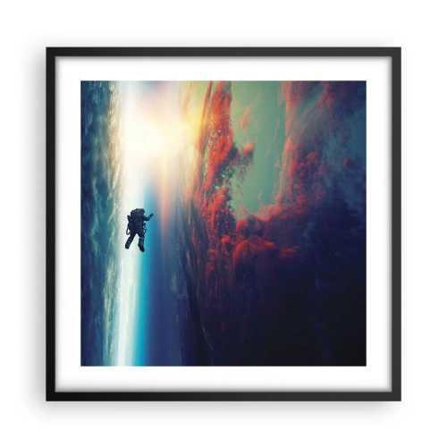 Poster in cornice nera - Affrontando l'universo - 50x50 cm