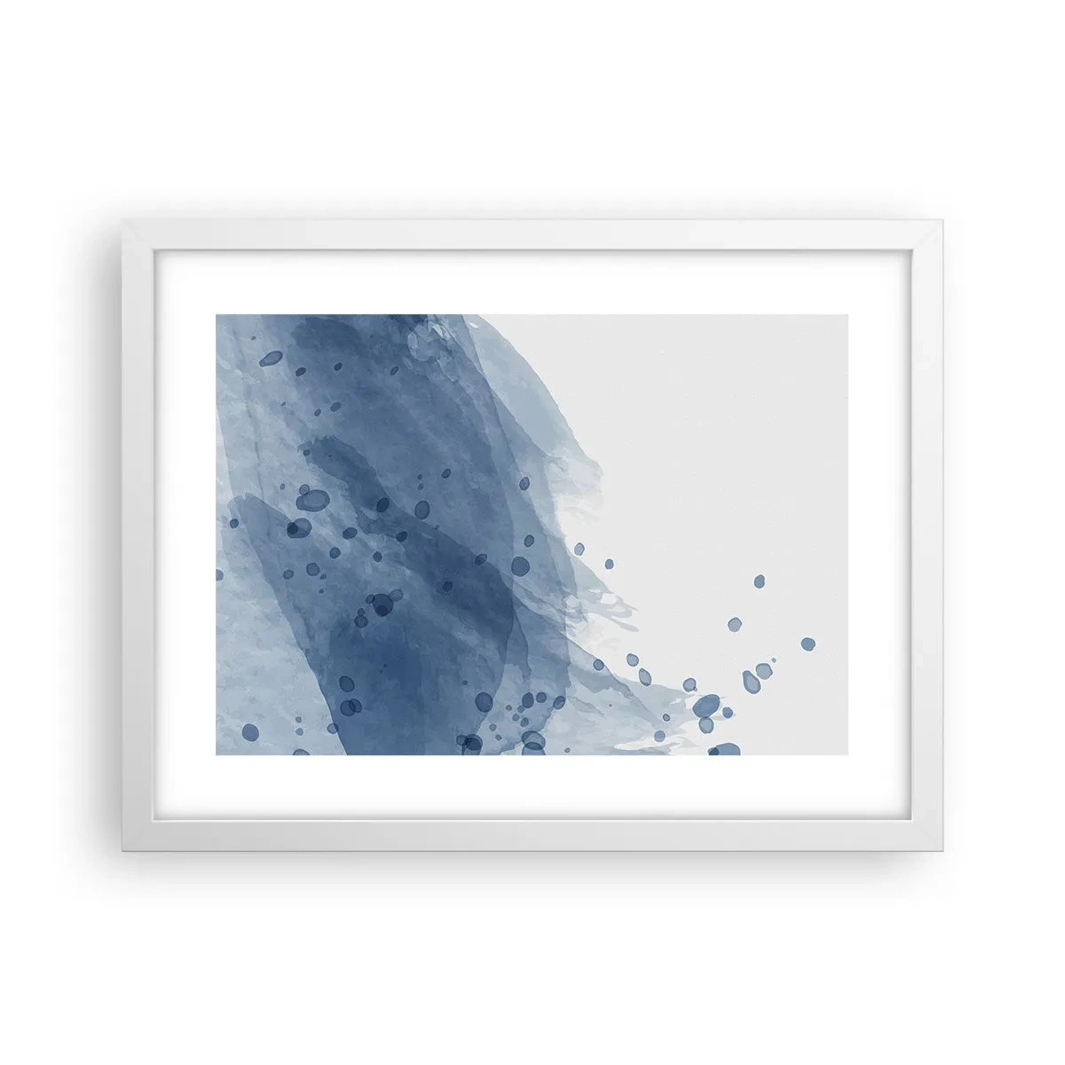 Poster in cornice bianca - Tulle blu - 40x30 cm