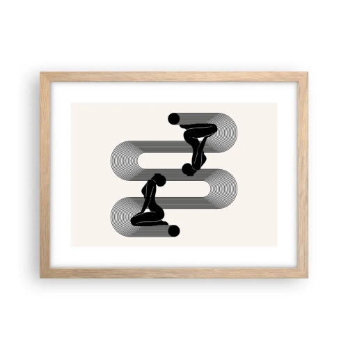 Poster in cornice rovere chiaro - Simmetria sensuale - 40x30 cm