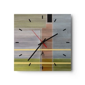 Orologio da parete - Orologio in Vetro - Semplice e tranquillo - 40x40 cm