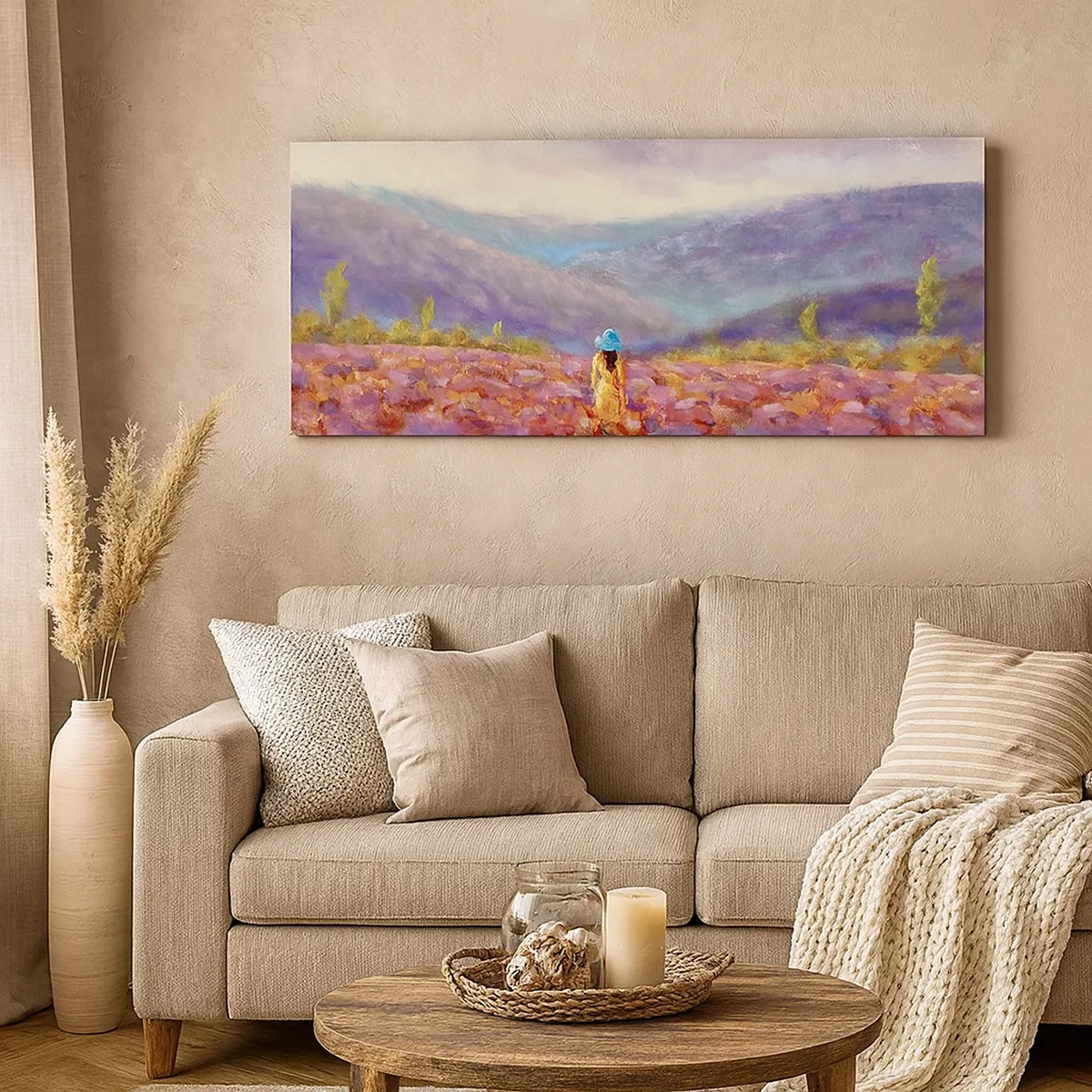 Quadro su tela - Stampe su Tela - Nel mondo di lavanda - 30x30 cm