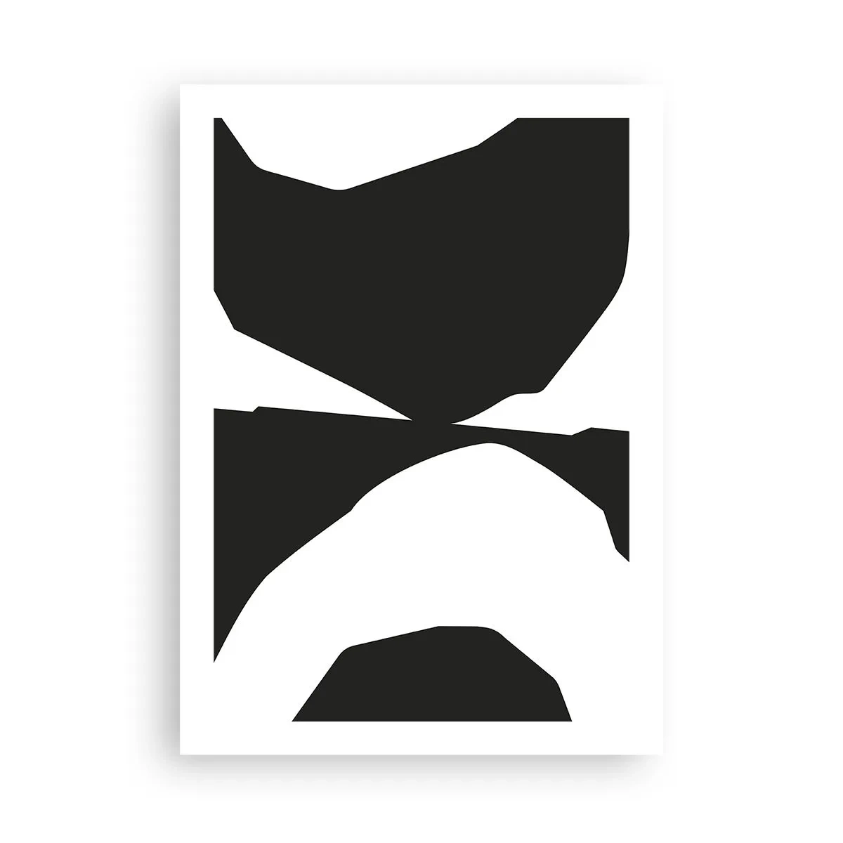 Poster - Composizione astratta in bianco e nero - 50x70cm - Positivo - negativo - Decorazione murale moderna per soggiorno e camera da letto ARTTOR