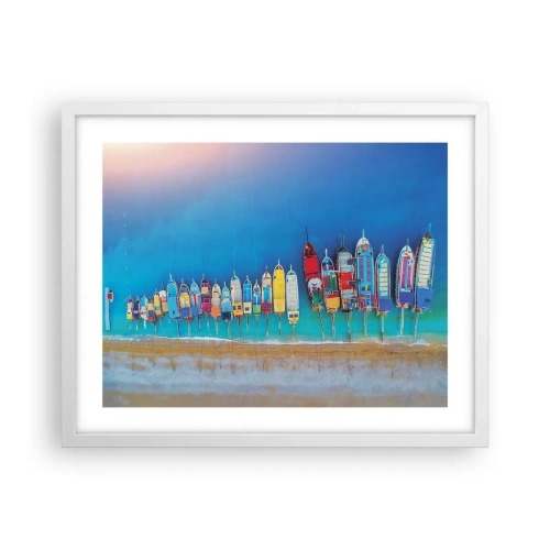 Poster in cornice bianca - A volo d'uccello - 50x40 cm