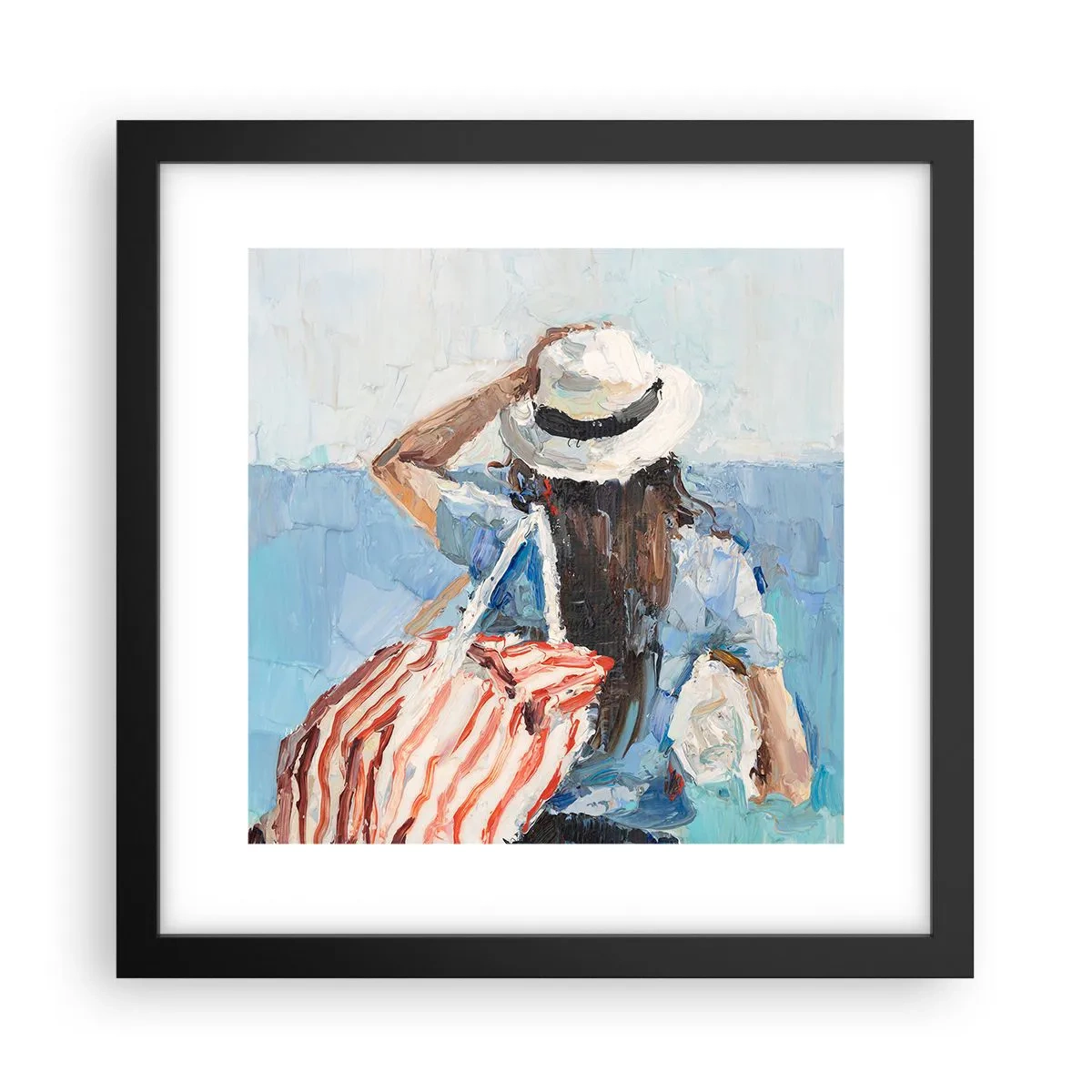 Poster in cornice nera - Benvenuti in vacanza - 30x30 cm