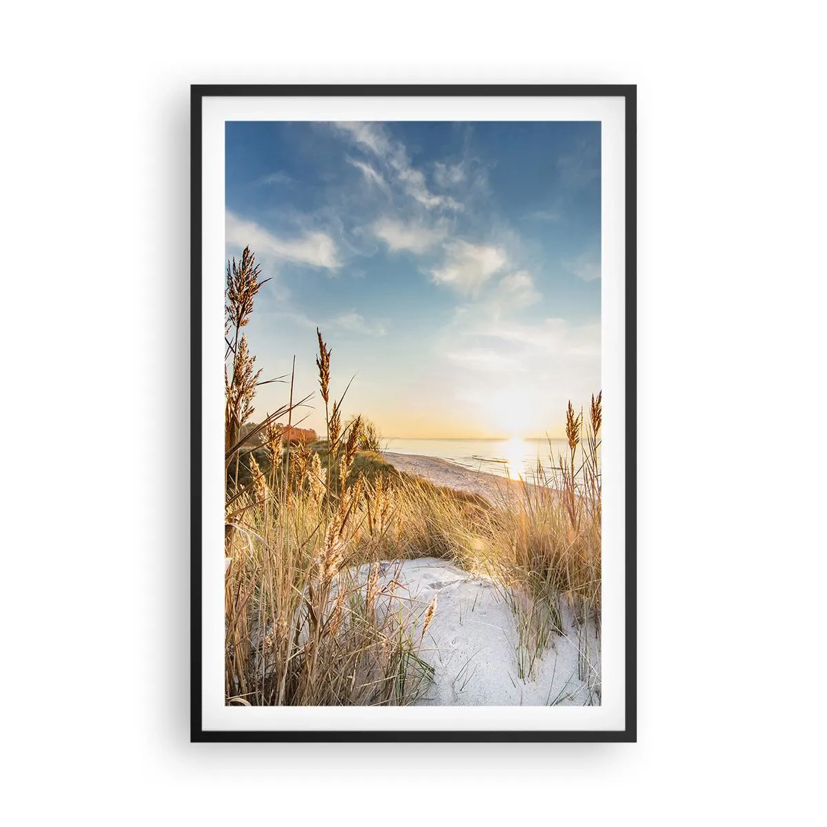 Poster in cornice nera - Spiaggia del nord - 61x91 cm