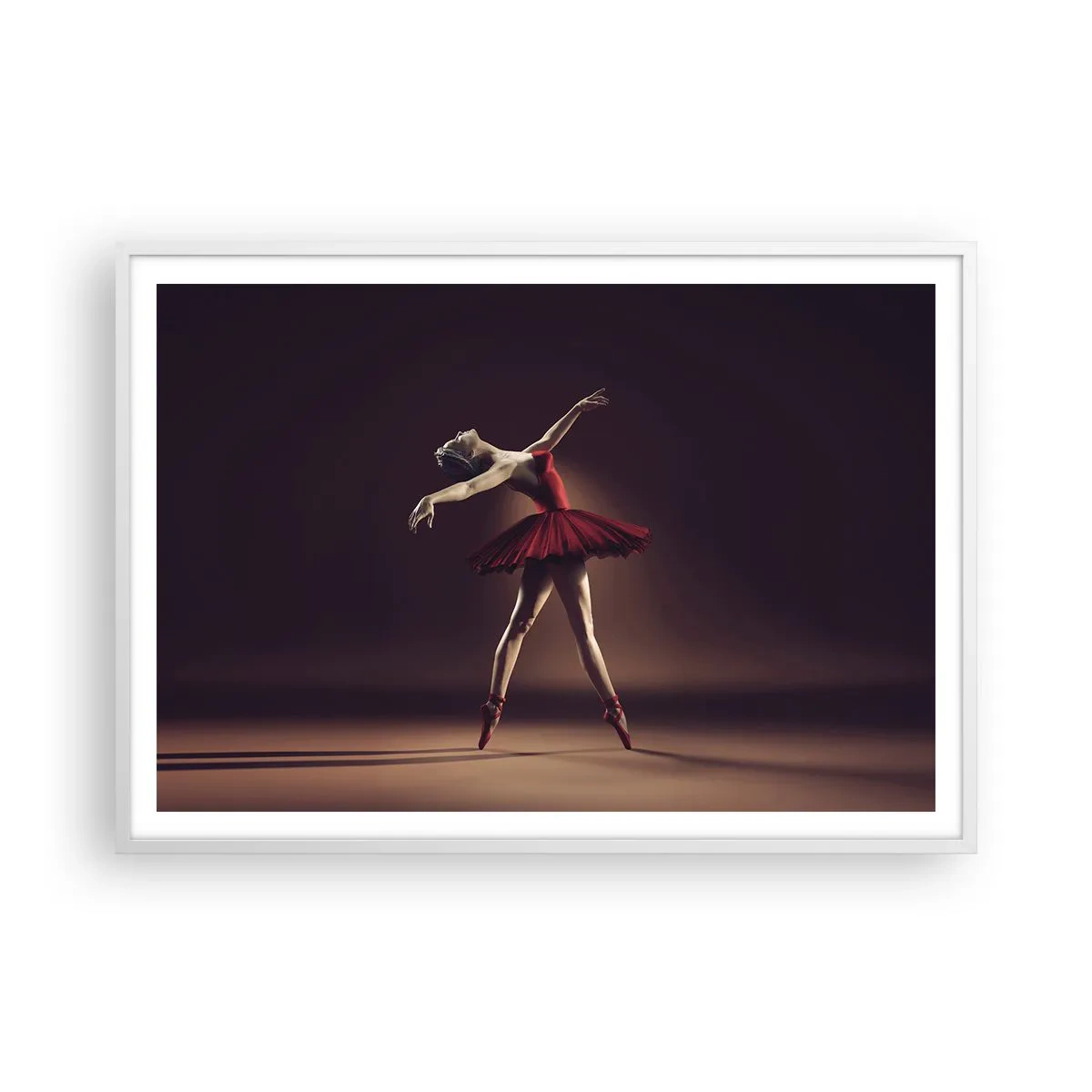 Poster in cornice bianca - Prima ballerina - 100x70 cm