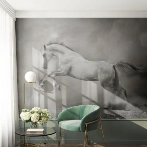 Fotomurali Premium Sand - Tra la veglia e il sonno, - Animali, Cavallo, Natura - 400x280 cm