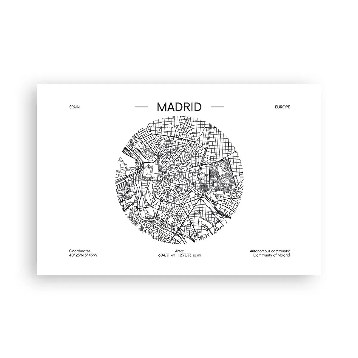 Poster - Anatomia di Madrid - 91x61 cm