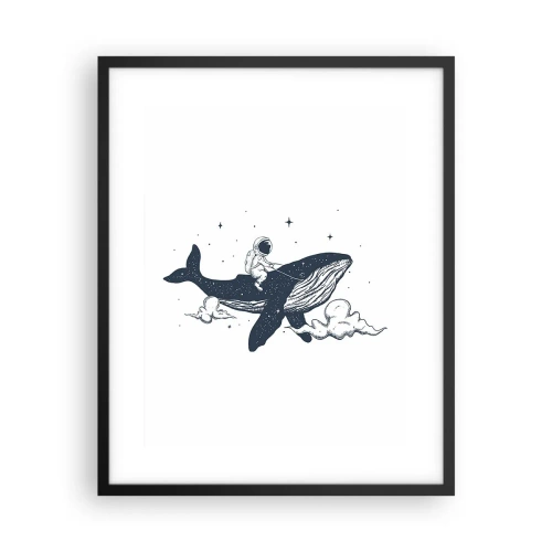 Poster in cornice nera - Avventura nello spazio - 40x50 cm