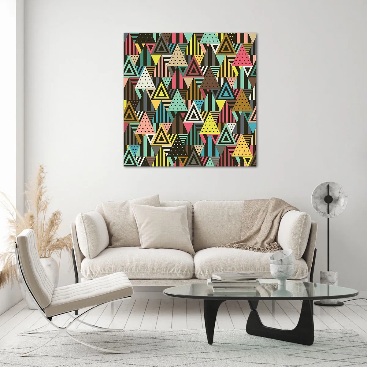 Quadro su vetro - Al ritmo di tre - 30x30 cm