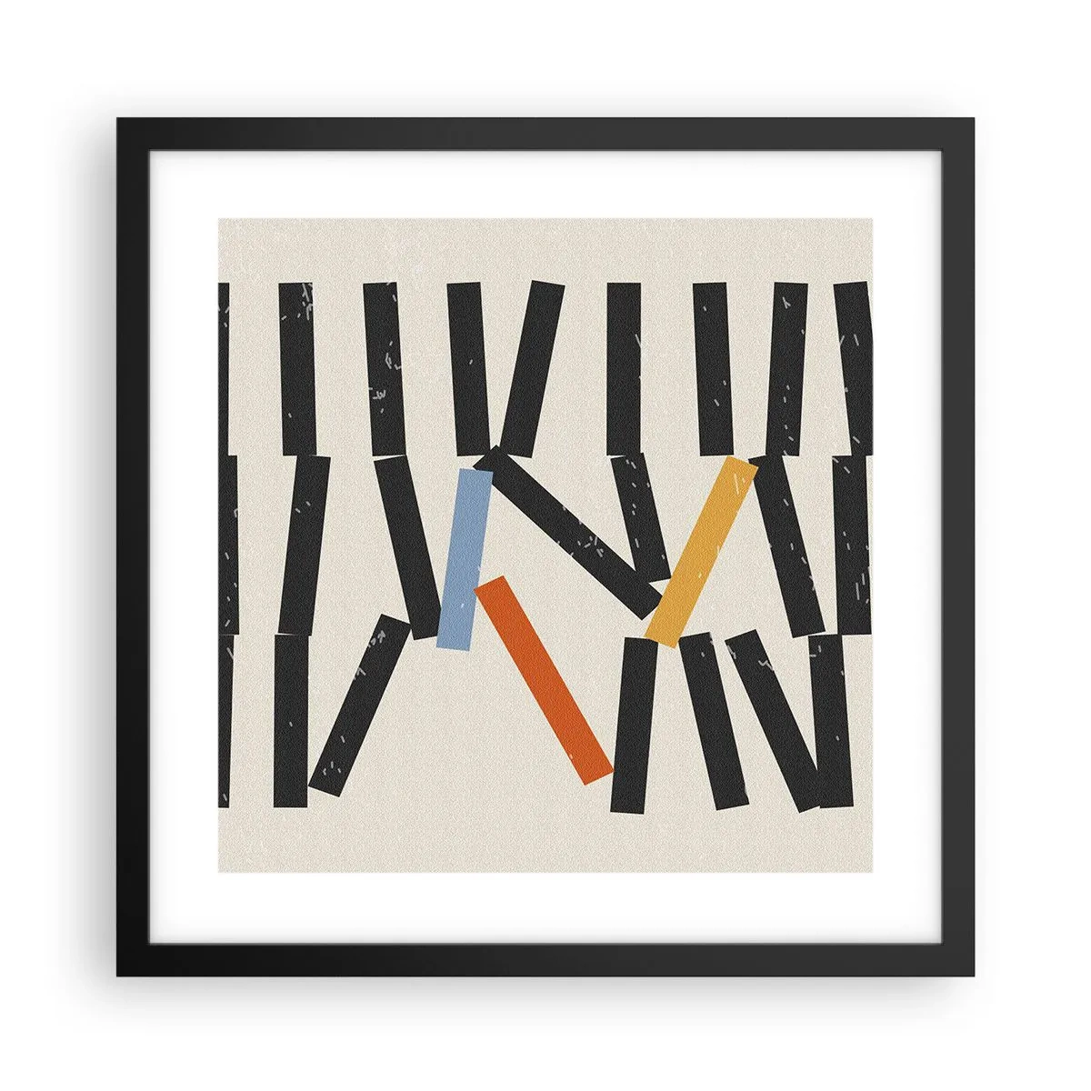 Poster in cornice nera - Composizione: domino - 40x40 cm