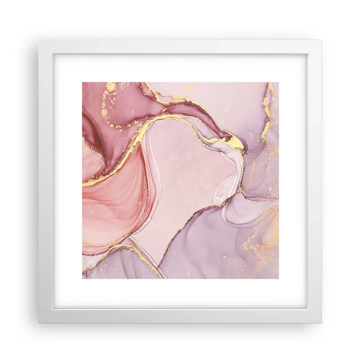 Poster in cornice bianca - La carezza dei colori - 30x30 cm