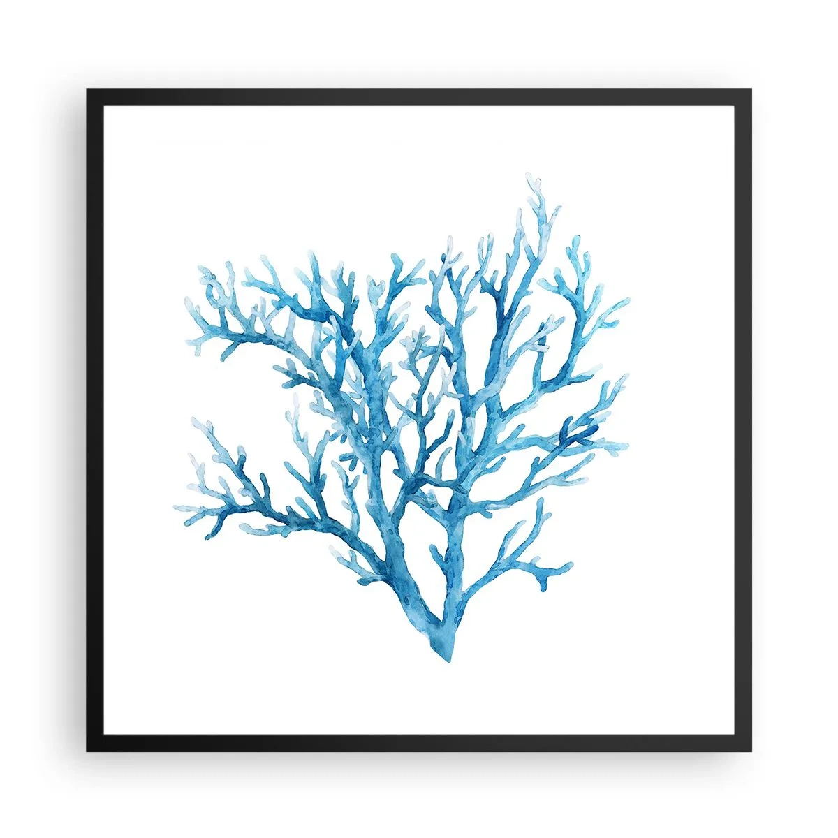 Poster in cornice nera - Filigrana marina - 60x60 cm