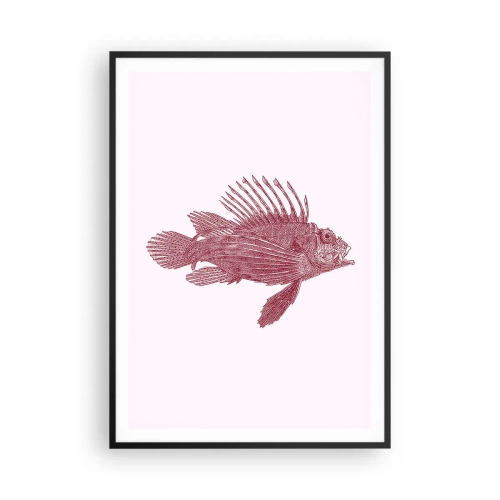Poster in cornice nera - Abitante di mari esotici - 70x100 cm