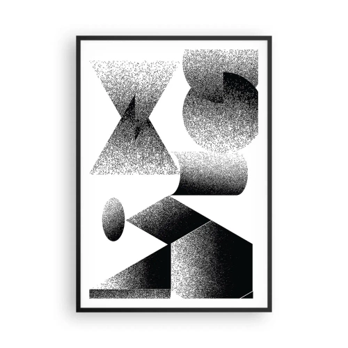 Poster in cornice nera - Angoli e ovali - 70x100 cm